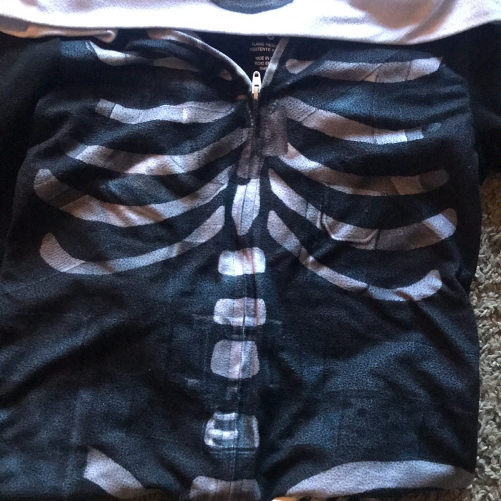 Fortnite Black Skull Trooper Hoodie Warm Onesie Pajamas - Picture 6 of 7